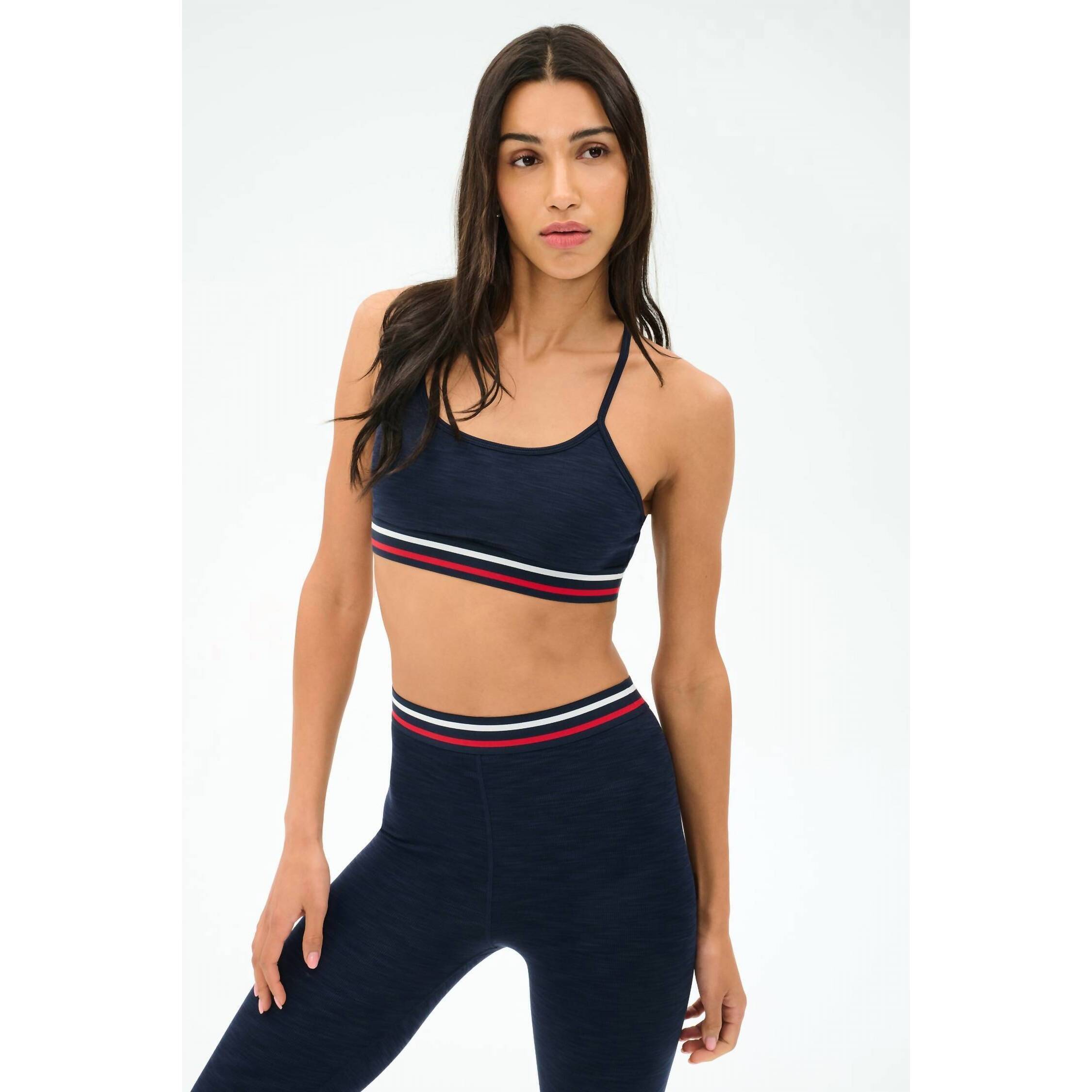 New Splits59 Cali Active Rib Bra In Heather Indigo